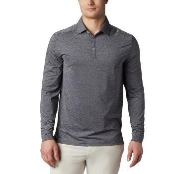 Columbia Polo Heren, Omni-Wick Pin High LS Zwart, 60YCMNDFH